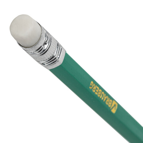 Карандаши чернографитные BRAUBERG НАБОР 12 шт., НВ, с резинкой, пластиковый Карандаши чернографитные BRAUBERG НАБОР 12 шт., НВ, с резинкой, пластиковый