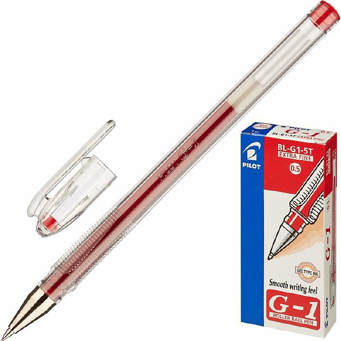 Ручка гелевая PILOT BL-G1-5T красная 0,3мм Япония штр. 4902505130229 Ручка гелевая PILOT BL-G1-5T красная 0,3мм Япония штр. 4902505130229