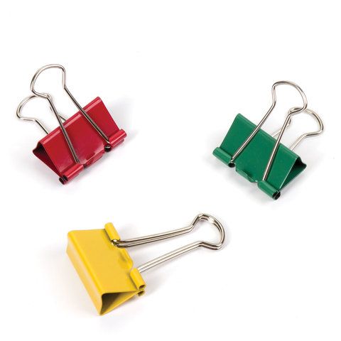 Зажимы для бумаг BRAUBERG, КОМПЛЕКТ 12 шт., 25 мм, на 100 листов, цветные, Зажимы для бумаг BRAUBERG, КОМПЛЕКТ 12 шт., 25 мм, на 100 листов, цветные,