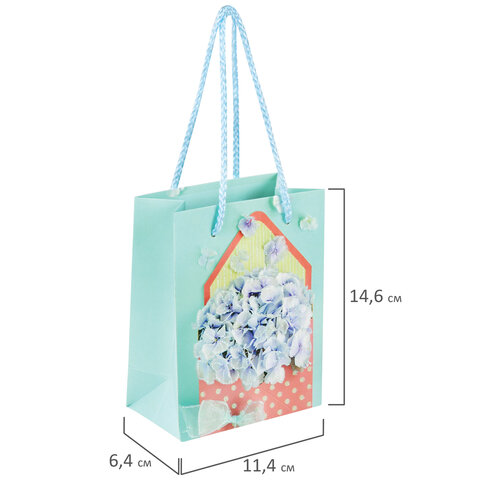 Пакет подарочный 11,4x6,4x14,6 см ЗОЛОТАЯ СКАЗКА "Summer Flowers", Пакет подарочный 11,4x6,4x14,6 см ЗОЛОТАЯ СКАЗКА "Summer Flowers",