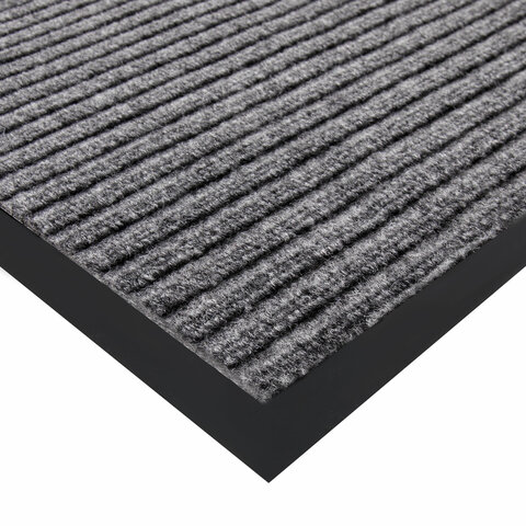 Коврик придверный 90х150 см, СЕРЫЙ, влаго-грязезащитный, 450 г/м2, ребристый,