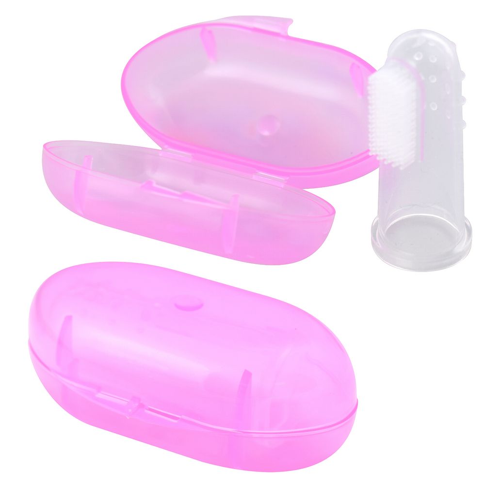 Детская зубная щетка для первых зубов в контейнере для хранения Детская зубная щетка для первых зубов в контейнере для хранения