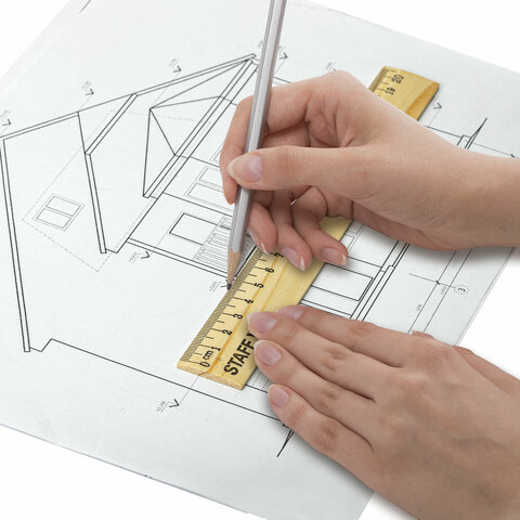 Набор деревянных линеек STAFF, 15 см, 20 см, 25 см, 30 см, канадская сосна, Набор деревянных линеек STAFF, 15 см, 20 см, 25 см, 30 см, канадская сосна,