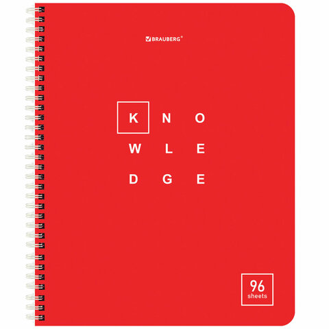 Тетрадь А5, 96 л., BRAUBERG, гребень, клетка, "Knowledge", 404421 Тетрадь А5, 96 л., BRAUBERG, гребень, клетка, "Knowledge", 404421