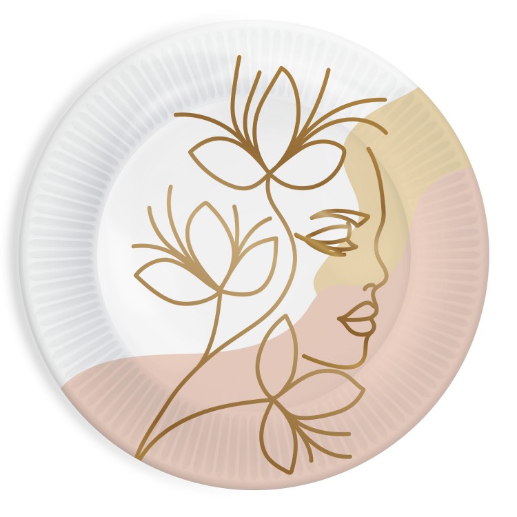 Набор бумажных тарелок Цветы - 2, 6 штук, d=180 мм Набор бумажных тарелок Цветы - 2, 6 штук, d=180 мм