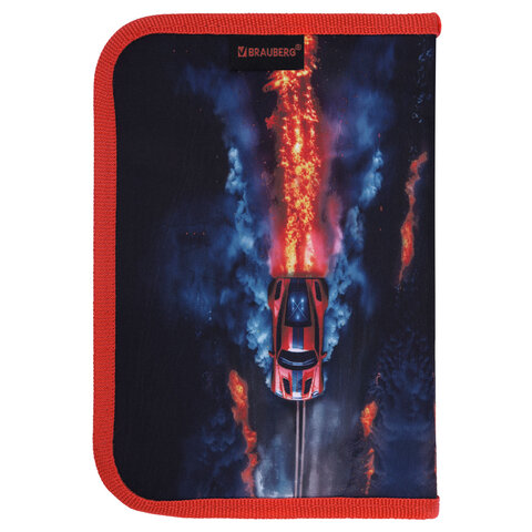 Пенал BRAUBERG с наполнением, 1 отделение, 1 откидная планка, 24 предмета, 21х14