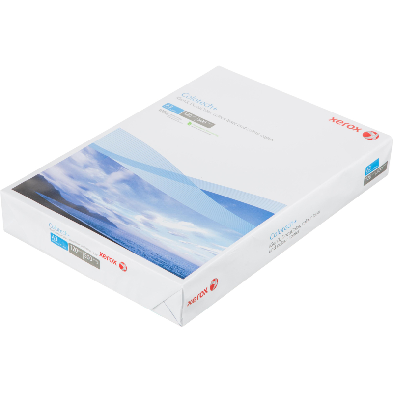 Бумага для цветной лазерной печати Xerox Colotech + (A3, 120 г/кв.м, 500) Бумага для цветной лазерной печати Xerox Colotech + (A3, 120 г/кв.м, 500)