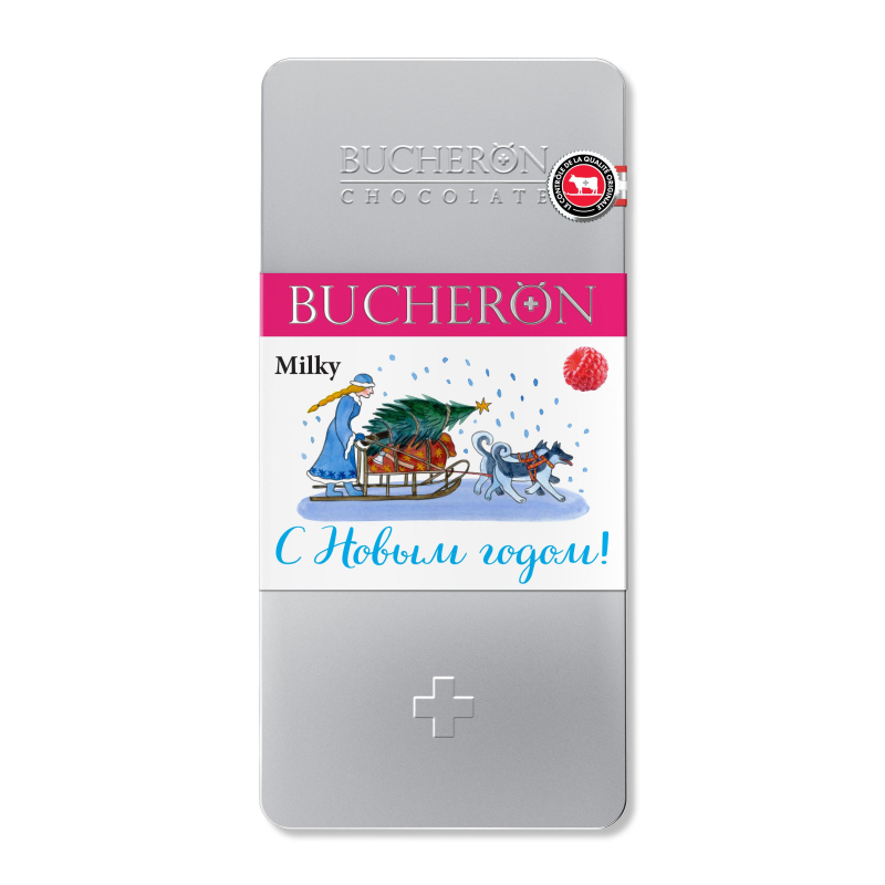 Шоколад BUCHERON молочный шоколад с малиной, ж/б, 100г Шоколад BUCHERON молочный шоколад с малиной, ж/б, 100г