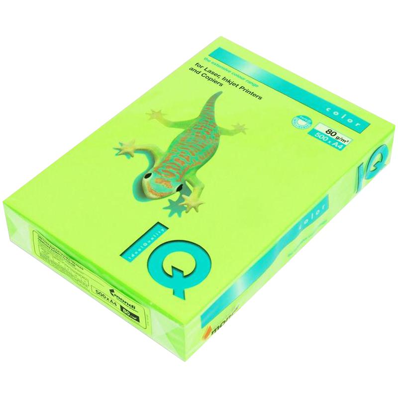 Бумага "IQ Color neon" А4, 80г/м2, 500л. (зелёный неон): NEOGN штр.: Бумага "IQ Color neon" А4, 80г/м2, 500л. (зелёный неон): NEOGN штр.: