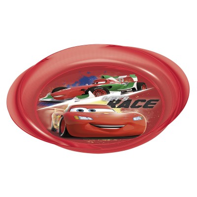 Тарелка пластиковая с ручками (для СВЧ). Тачки Грани гонок Тарелка пластиковая с ручками (для СВЧ). Тачки Грани гонок