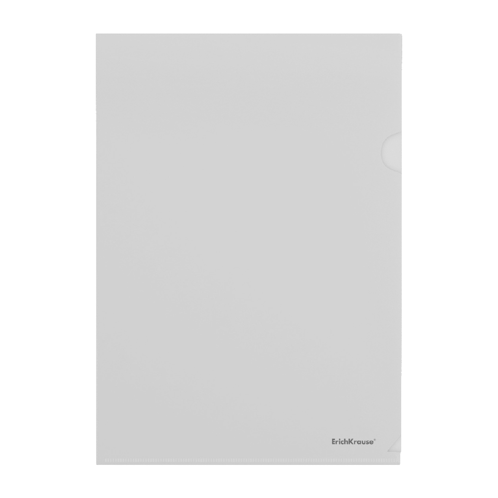 Папка-уголок пластиковая Erich Krause Fizzy Clear, A4, прозрачный (в пакете по Папка-уголок пластиковая Erich Krause Fizzy Clear, A4, прозрачный (в пакете по
