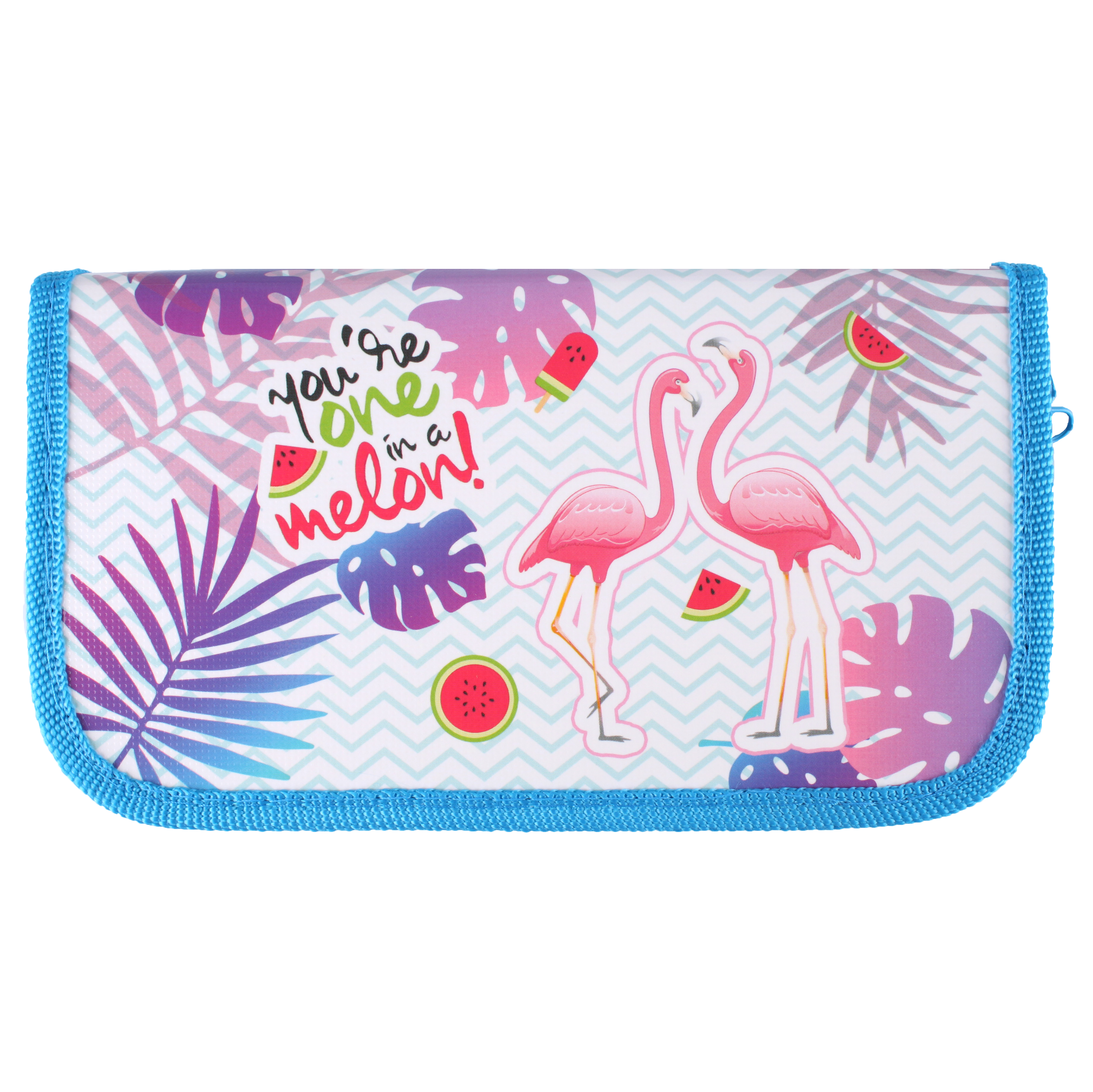 Пенал 2отдел. 190*105мм Фламинго и листья Пенал 2отдел. 190*105мм Фламинго и листья