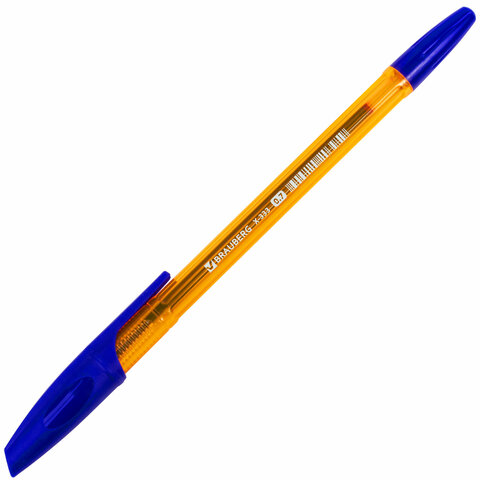 Ручка шариковая BRAUBERG "X-333" AMBER, СИНЯЯ, корпус тонированный Ручка шариковая BRAUBERG "X-333" AMBER, СИНЯЯ, корпус тонированный
