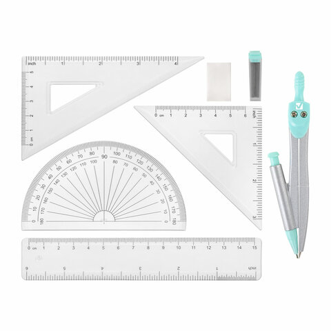 Готовальня BRAUBERG SCHOOL KIT, 9 предметов, циркуль 125 мм, чертежные Готовальня BRAUBERG SCHOOL KIT, 9 предметов, циркуль 125 мм, чертежные