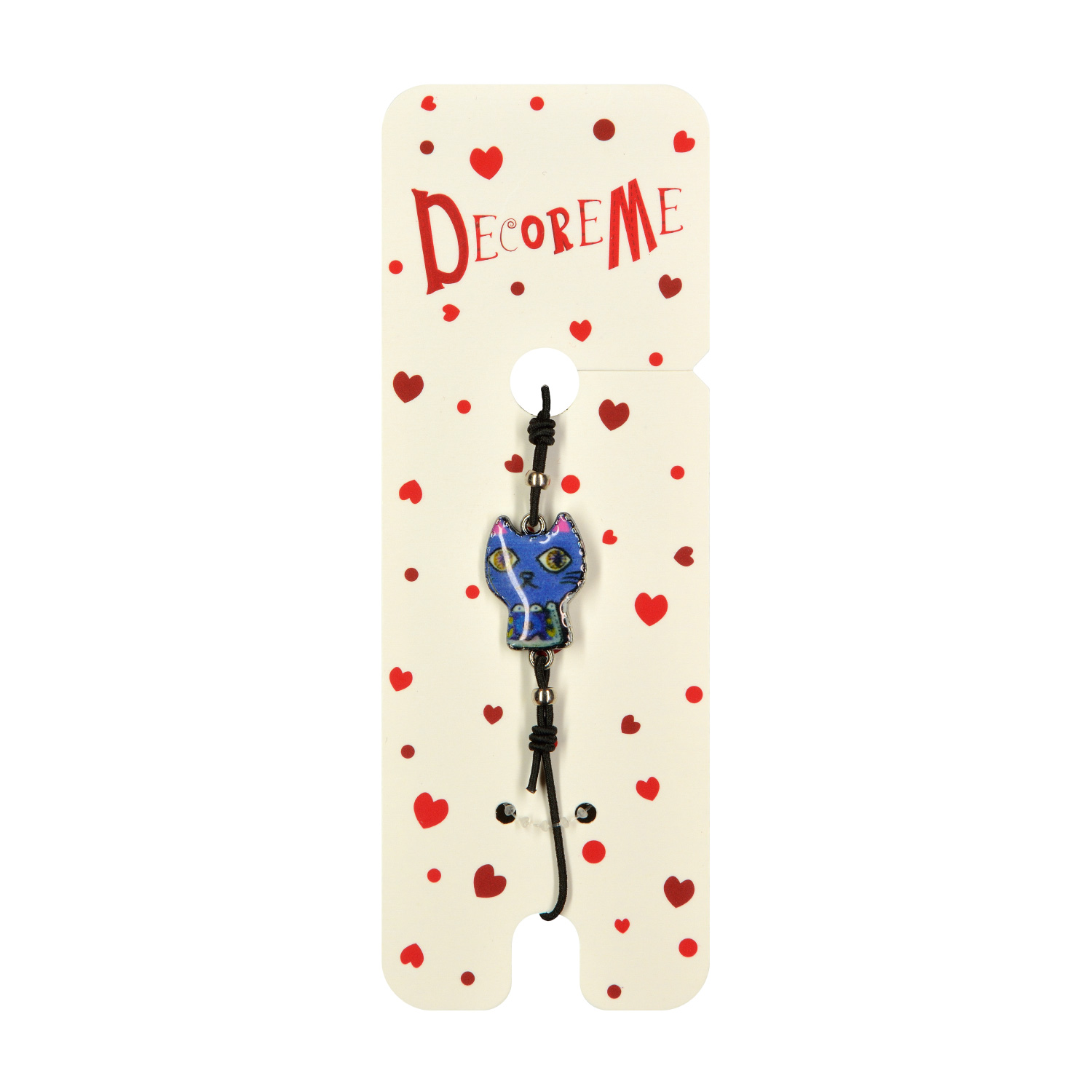 БРАСЛЕТ НА РЕЗИНКЕ, "КОТИК" ВИД 2, 5 ЦВЕТОВ