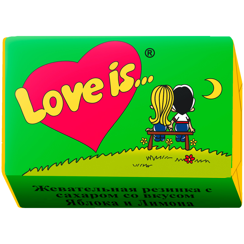 Жевательная резинка Love is..., яблоко-лимон Жевательная резинка Love is..., яблоко-лимон