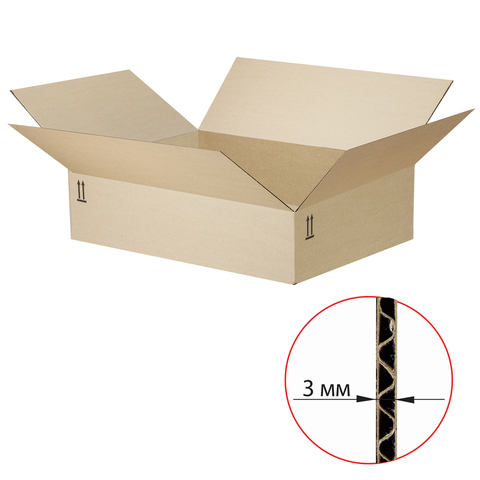 Гофрокороб, длина 500 мм х ширина 370 мм х высота 120 мм, марка Т22, профиль В,