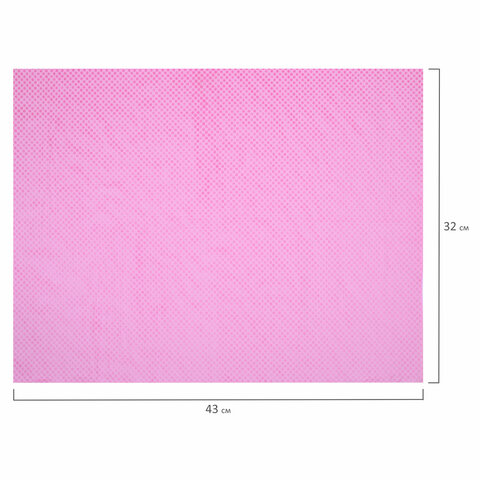 Салфетка протирочная 3D-СУПЕРВПИТЫВАЮЩАЯ PVA-замша 43x32 см, в тубе, розовая,