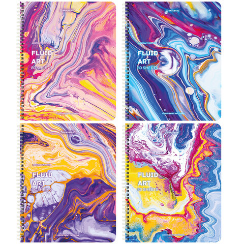 Тетрадь А5 80 л. BRAUBERG гребень, клетка, обложка картон, "Colorful Тетрадь А5 80 л. BRAUBERG гребень, клетка, обложка картон, "Colorful