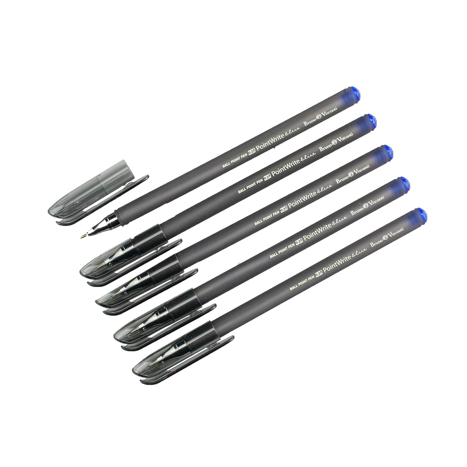 НАБОР ИЗ 5-ТИ РУЧЕК "PointWrite.ICE" ШАРИКОВЫХ 0.38 ММ, СИНЯЯ
