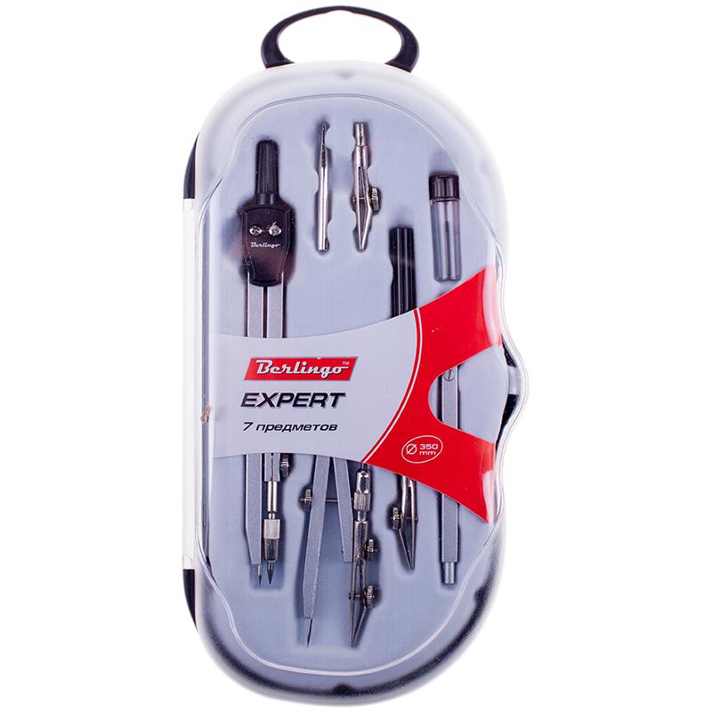 Готовальня Berlingo "Expert" 7 предметов, циркуль 135мм, пластиковый Готовальня Berlingo "Expert" 7 предметов, циркуль 135мм, пластиковый