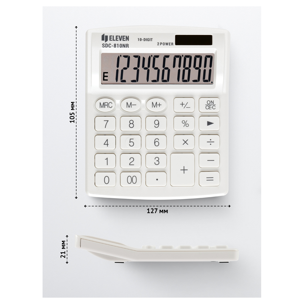 Калькулятор настольный Eleven SDC-810NR-WH, 10 разрядов, двойное питание, Калькулятор настольный Eleven SDC-810NR-WH, 10 разрядов, двойное питание,