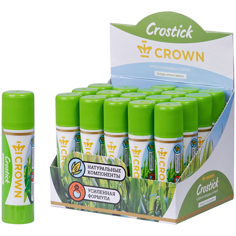 Клей-карандаш Crown "Expert", 22г Клей-карандаш Crown "Expert", 22г