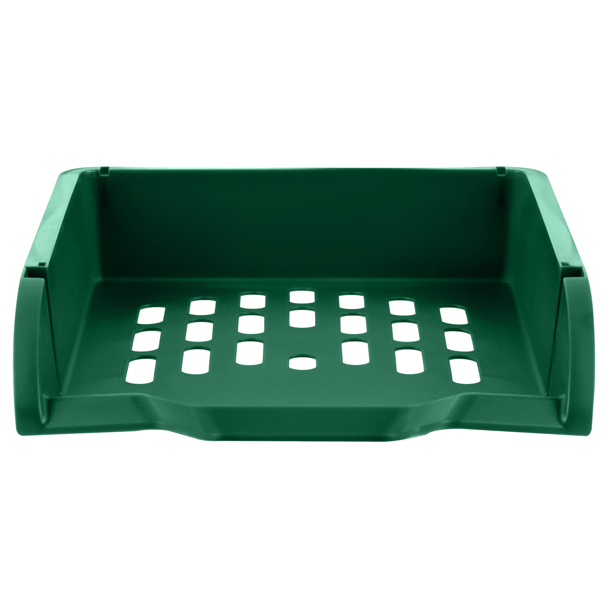 Лоток для бумаг горизонтальный СТАММ "Лидер", зеленый