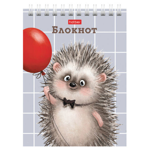 Блокнот МАЛЫЙ ФОРМАТ А6, 40 л., гребень, картон, клетка, HATBER, "Хорошо Блокнот МАЛЫЙ ФОРМАТ А6, 40 л., гребень, картон, клетка, HATBER, "Хорошо