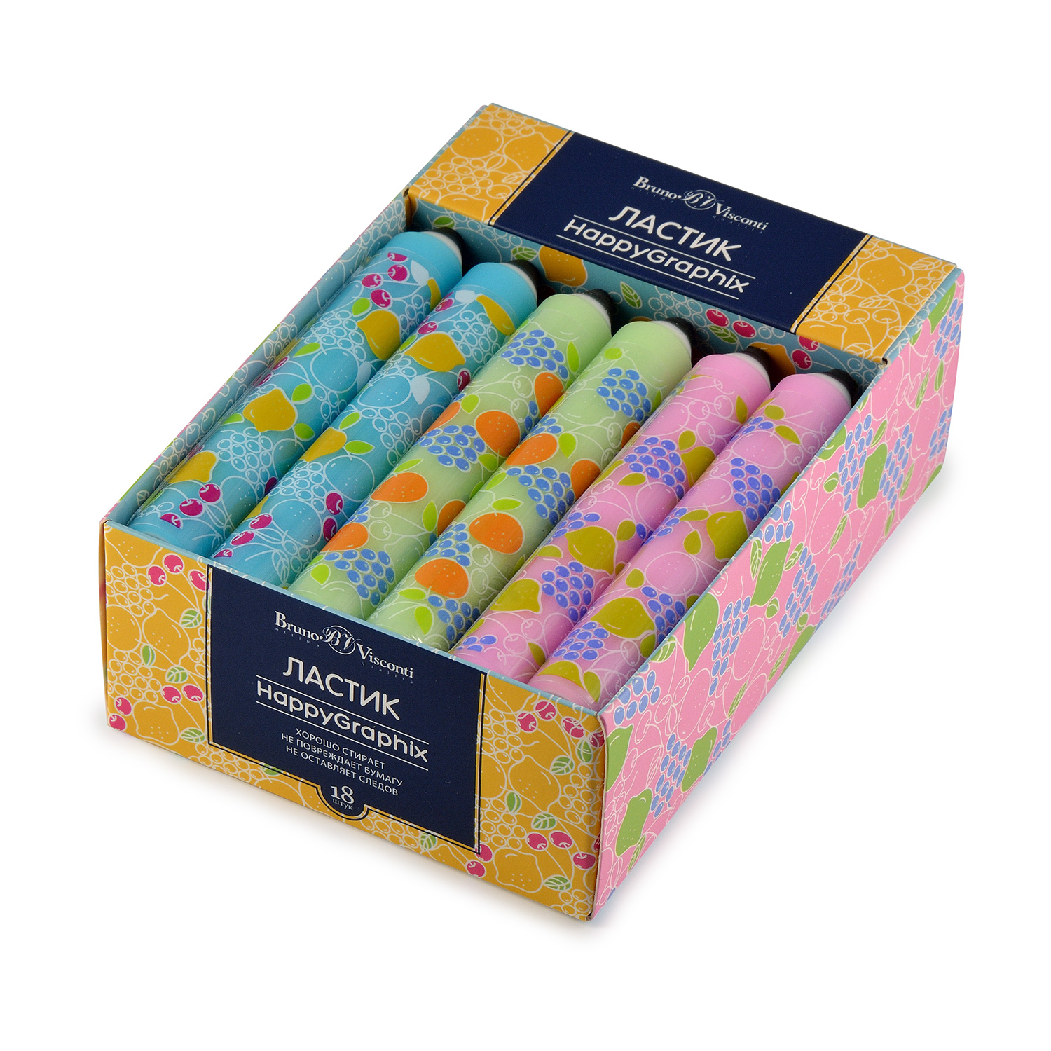 ЛАСТИК "HappyGraphix Fresh Fruit", 3 цвета ЛАСТИК "HappyGraphix Fresh Fruit", 3 цвета