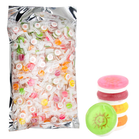 Карамель леденцовая SUNNY CANDY, микс вкусов с аскорбинкой, в индивидуальной Карамель леденцовая SUNNY CANDY, микс вкусов с аскорбинкой, в индивидуальной