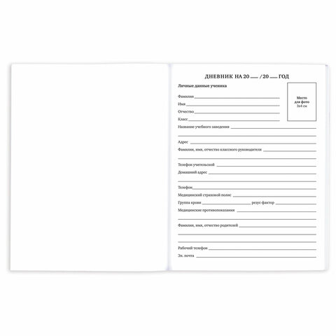 Дневник 1-11 класс 40 л., на скобе, ПИФАГОР, обложка картон, МИКС