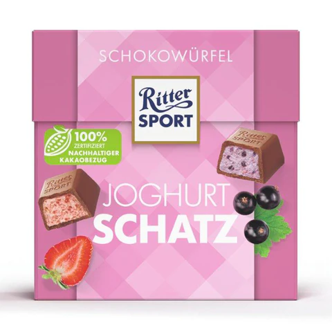 Шоколадные конфеты RITTER SPORT "JOGHURT SCHATZ", набор 3 вкуса, 22 Шоколадные конфеты RITTER SPORT "JOGHURT SCHATZ", набор 3 вкуса, 22