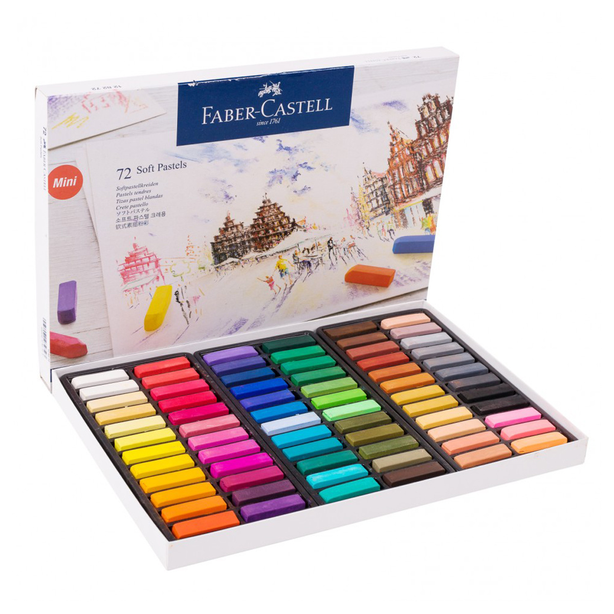 Пастель Faber-Castell "Soft pastels", 72 цв., мини, картон. упак. Пастель Faber-Castell "Soft pastels", 72 цв., мини, картон. упак.