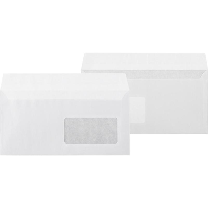 Конверты белый Е65 стрип 110х220 80г прав.окно КОМУС 50 шт/уп Конверты белый Е65 стрип 110х220 80г прав.окно КОМУС 50 шт/уп