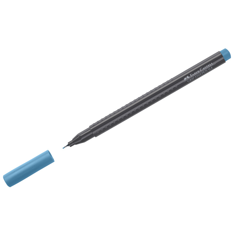 Ручка капиллярная Faber-Castell "Grip Finepen" кобальтово-бирюзовая, Ручка капиллярная Faber-Castell "Grip Finepen" кобальтово-бирюзовая,