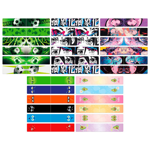 Закладки для книг МАГНИТНЫЕ, "5 ДИЗАЙНОВ МИКС", 6 штук, 60x20 мм, Закладки для книг МАГНИТНЫЕ, "5 ДИЗАЙНОВ МИКС", 6 штук, 60x20 мм,