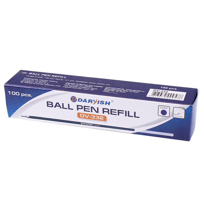 Стержень шариковый 150мм синий "Darvish"