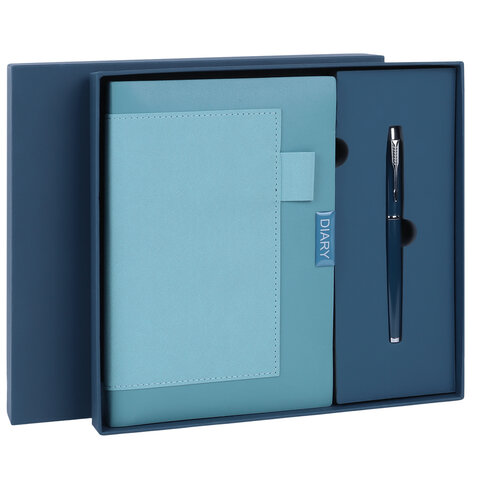 Ежедневник в наборе с ручкой А5, 144x210 мм, BRAUBERG "Style" под Ежедневник в наборе с ручкой А5, 144x210 мм, BRAUBERG "Style" под