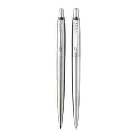 Набор PARKER "Jotter Stainless Steel CT": шариковая ручка синяя и Набор PARKER "Jotter Stainless Steel CT": шариковая ручка синяя и