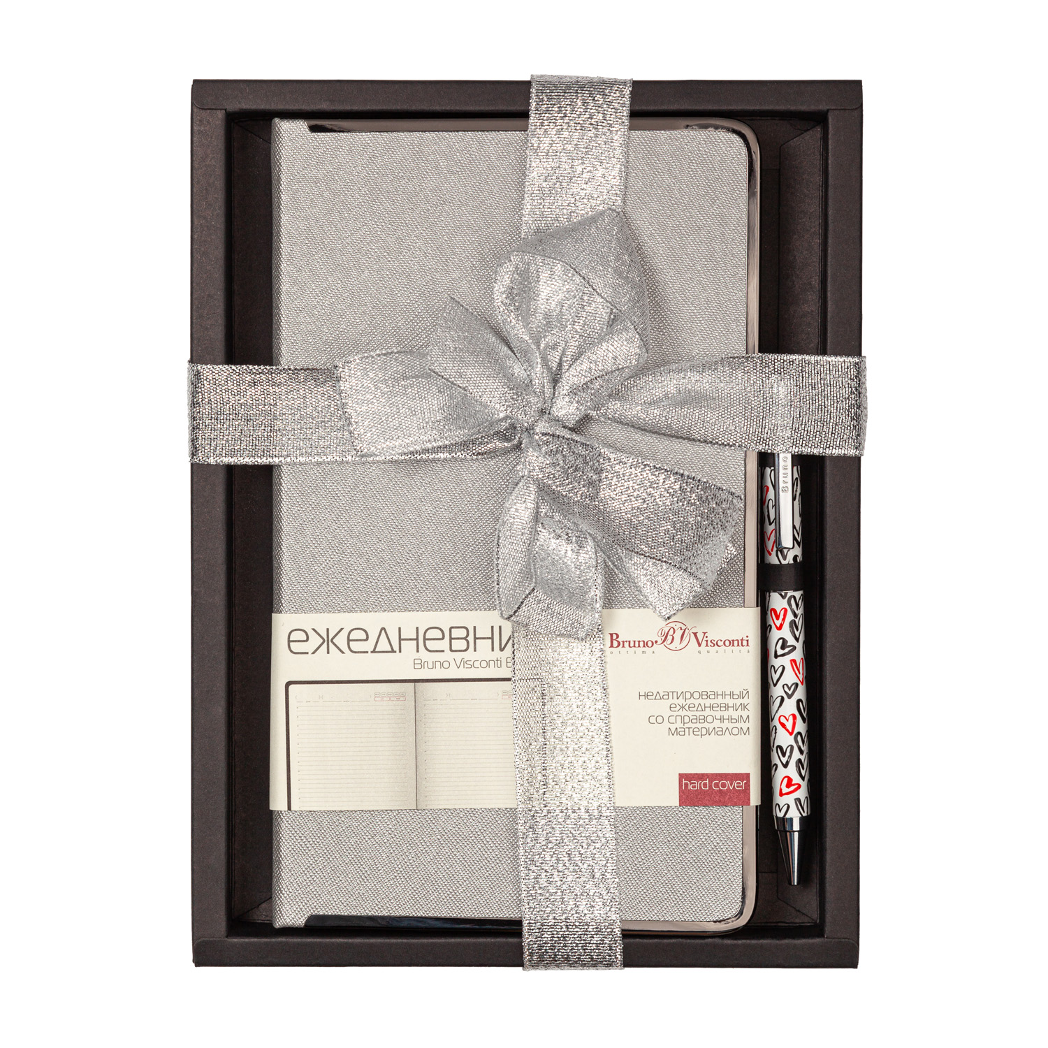 НАБОР ПОДАРОЧНЫЙ A5 "BRIDGE" (СЕРЕБРО ЕЖЕДНЕВНИК И МЕТАЛЛ. РУЧКА) НАБОР ПОДАРОЧНЫЙ A5 "BRIDGE" (СЕРЕБРО ЕЖЕДНЕВНИК И МЕТАЛЛ. РУЧКА)