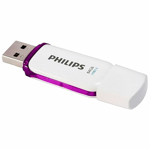 Флеш-диск 64 GB PHILIPS SNOW, разъем USB 3.0, фиолетовый, FM64FD75B/97 Флеш-диск 64 GB PHILIPS SNOW, разъем USB 3.0, фиолетовый, FM64FD75B/97