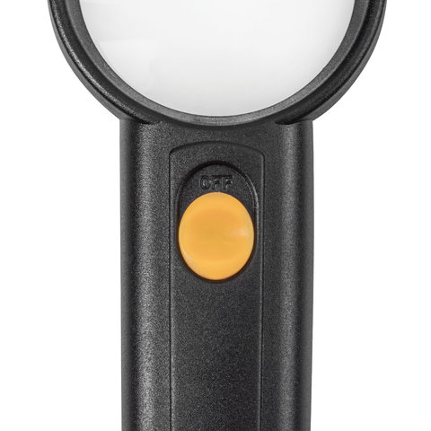 Лупа просмотровая BRAUBERG, С ПОДСВЕТКОЙ, диаметр 50 мм, увеличение 5, корпус