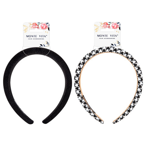 Ободок для волос ширина 3/3 см, АССОРТИ 1, MONTE VITA (МОНТЕ ВИТА), 457123 Ободок для волос ширина 3/3 см, АССОРТИ 1, MONTE VITA (МОНТЕ ВИТА), 457123