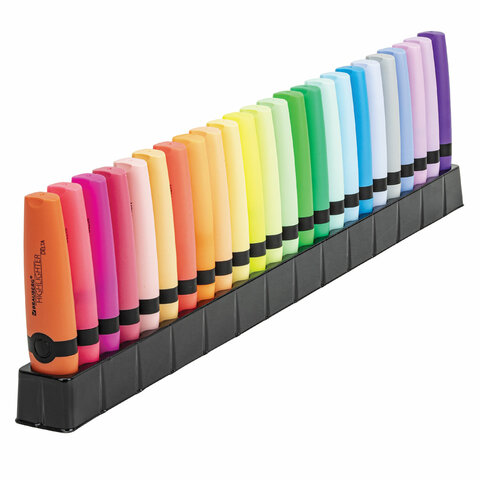 Набор текстовыделителей 24 ЦВЕТА на подставке, BRAUBERG "DELTA", 15 Набор текстовыделителей 24 ЦВЕТА на подставке, BRAUBERG "DELTA", 15