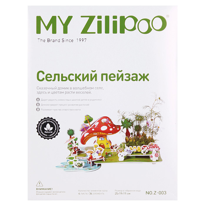 Пазл 3D "Сельский пейзаж Z-003" 34 элемента Пазл 3D "Сельский пейзаж Z-003" 34 элемента