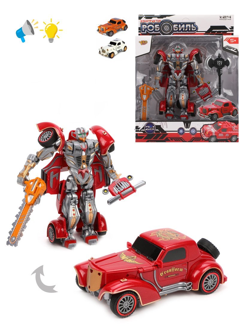 Игровой набор Робот-трансформер, свет, звук, в ассортименте Игровой набор Робот-трансформер, свет, звук, в ассортименте