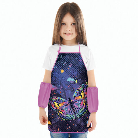 Фартук с нарукавниками для уроков труда ЮНЛАНДИЯ, регулировка по росту, 46х54