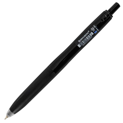 Ручка шариковая автоматическая С УДЛИНЕННЫМ ГРИПОМ BRAUBERG "BLACK & Ручка шариковая автоматическая С УДЛИНЕННЫМ ГРИПОМ BRAUBERG "BLACK &