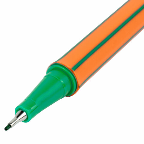 Ручка капиллярная (линер) ЗЕЛЕНАЯ, BRAUBERG "FINE 040", шестигранная, Ручка капиллярная (линер) ЗЕЛЕНАЯ, BRAUBERG "FINE 040", шестигранная,